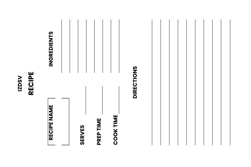 RECIPE BOOK TEMPLATE