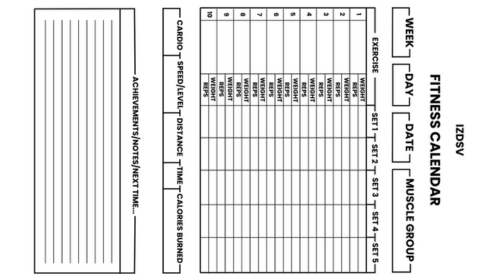 fitness calendar